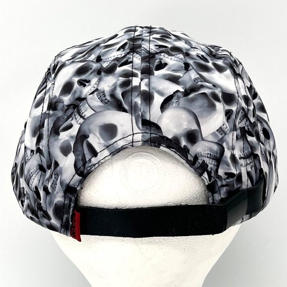 Entree LS Authentic Skull Print 5-Panel Cap Hat Adjustable Leather Strap - Picture 7 of 16